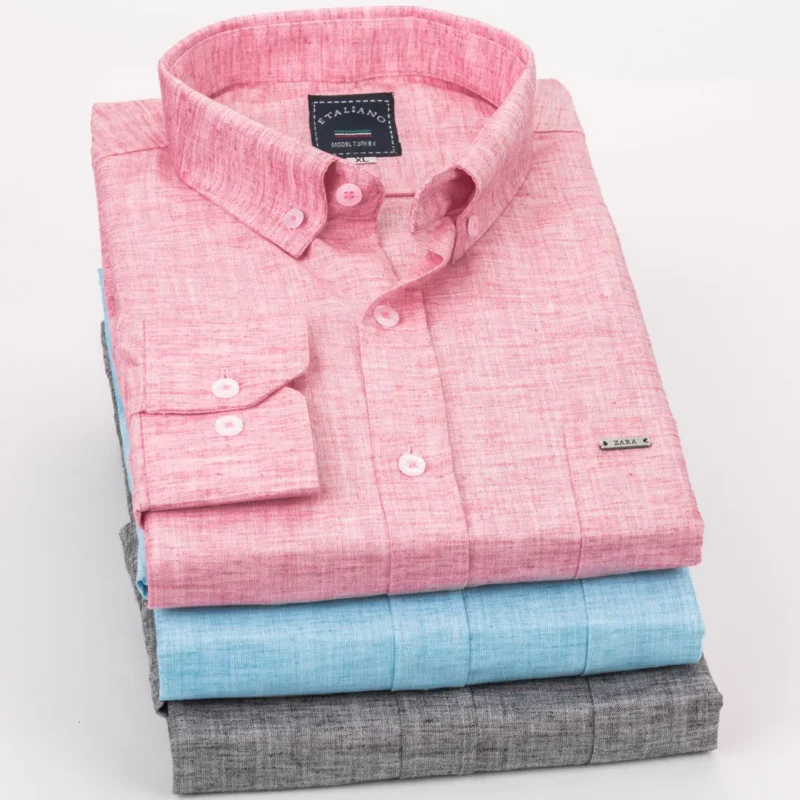 كوليكشن قميص كتان ساده من | S.Nova