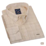 قميص رجالي كاروهات بيج N2