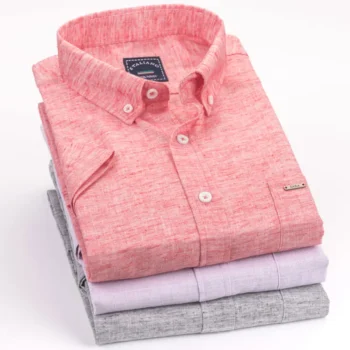 تشكيلة ألوان قمصان كتان رجالي سادة متجر نوفا