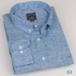 قميص رجالي سادة أزرق 28