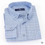 قميص كاروه رجالي لبني 37