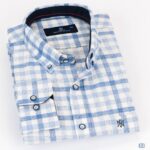 قميص كتان رجالي لبني 52