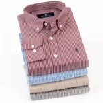 قميص مقلم كلاسيك اكمام طويلة