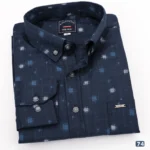 قميص رجالي منقوش كحلي ليلي كود 74