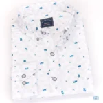 قميص مشجر رجالي أبيض 79