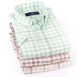 قميص كاروهات نص كم رجالي