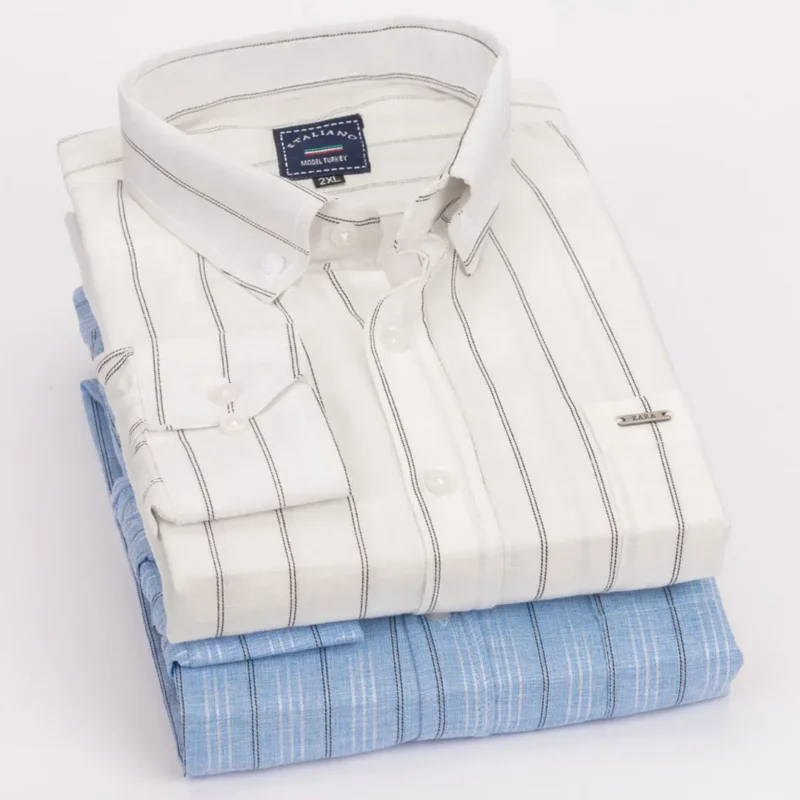 كوليكشن قميص مقلم أكمام طويلة M35