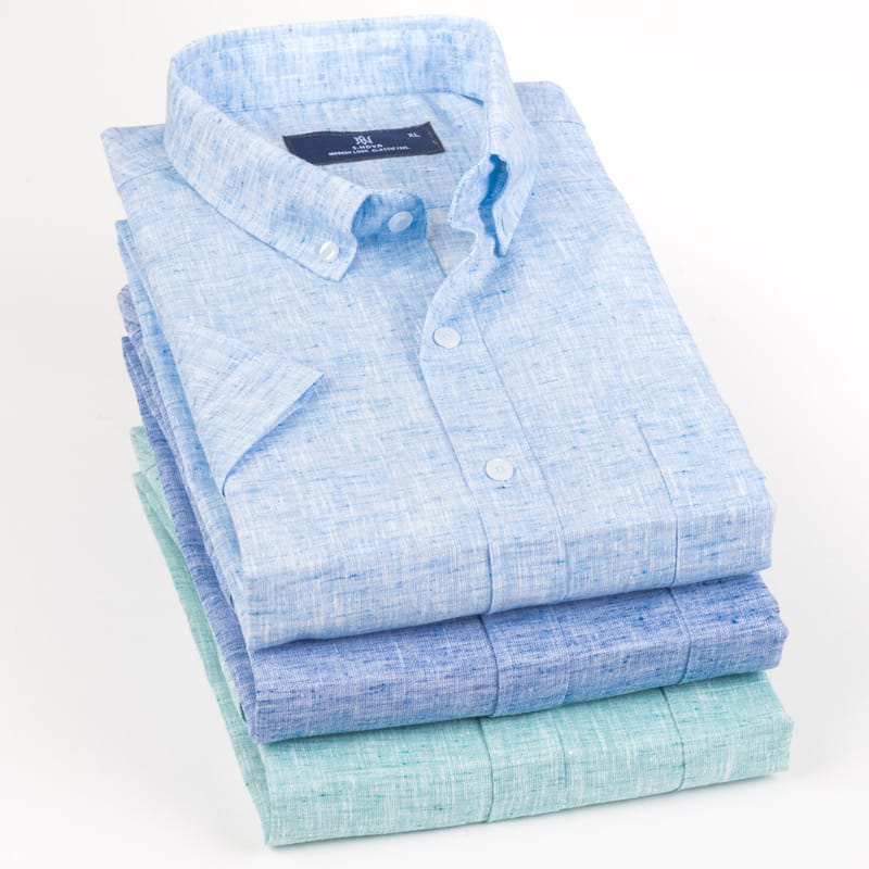 S.NOVA Linen Collection K90 كوليكشن قميص كتان نص كم k90